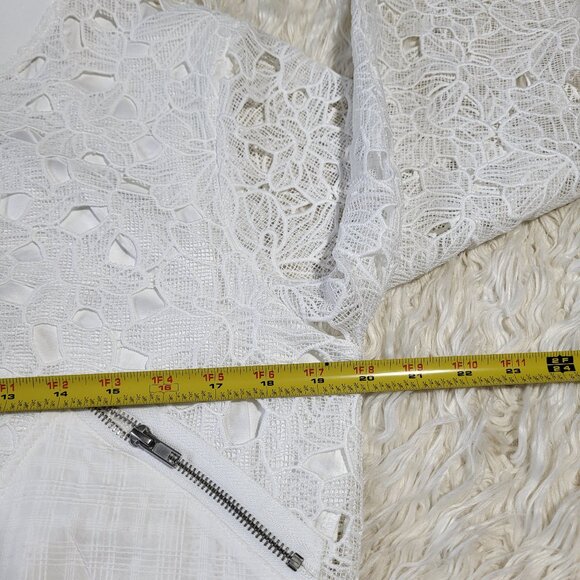 Jason Wu Lace Floral Print White Jacket - Size Small - Picture 8 of 12